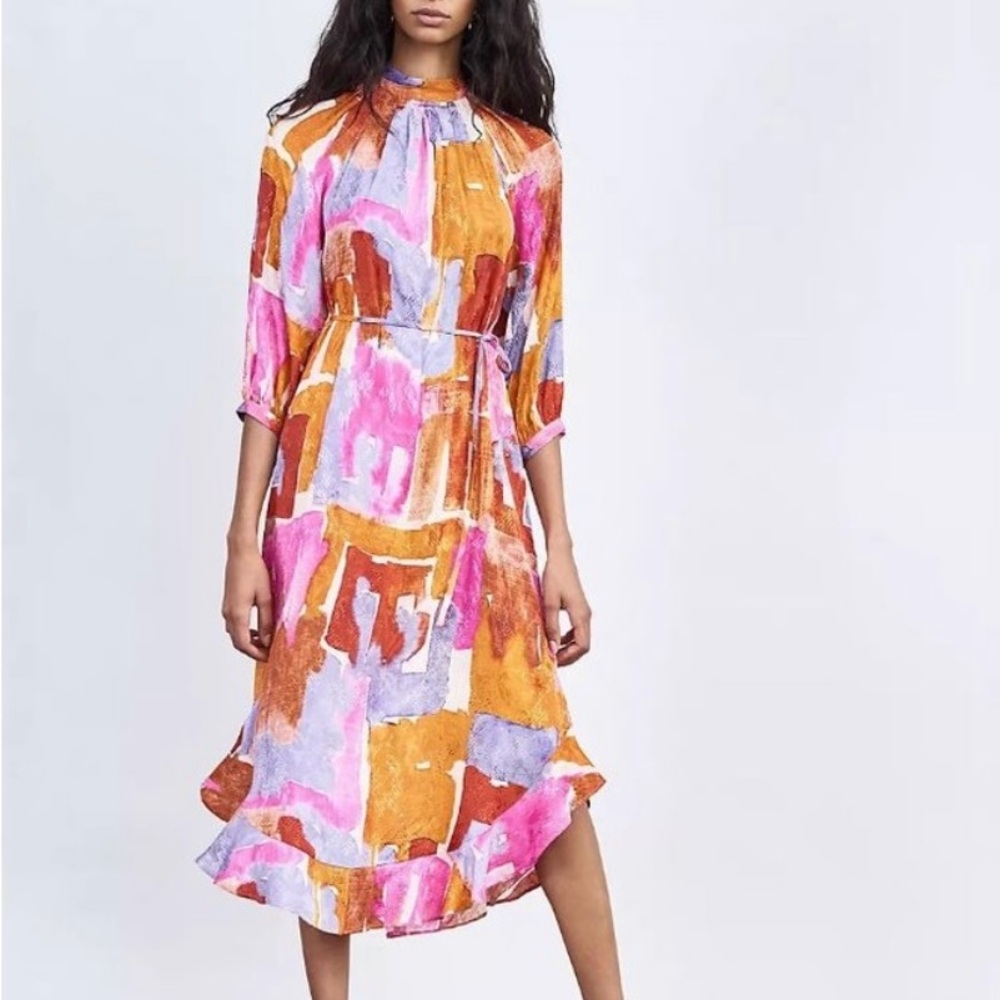 Multicolor Abstract Print Dress
